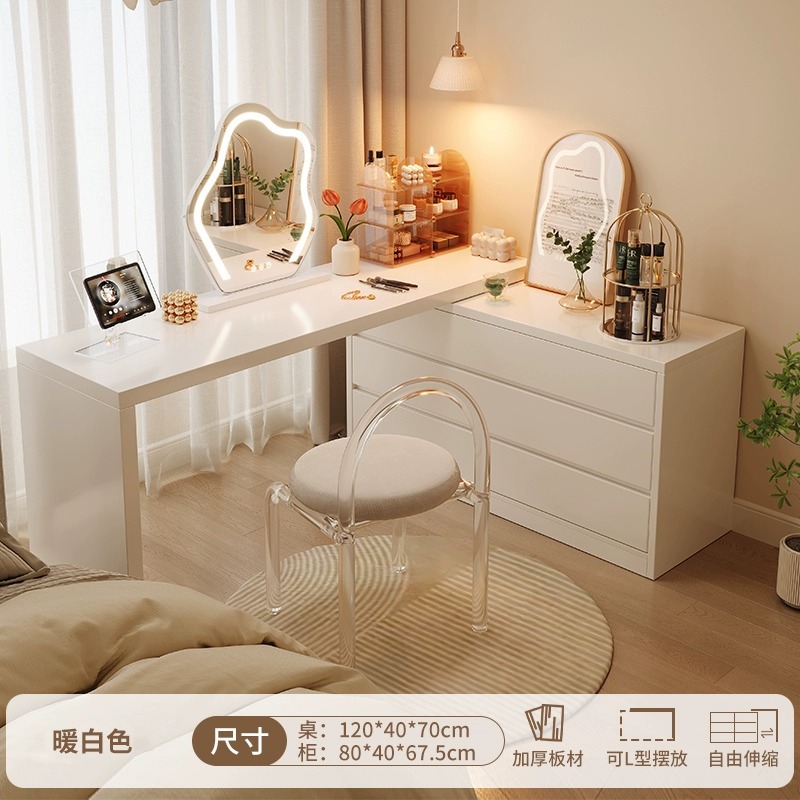 Escritorio de esquina dormitorio simple moderno 2024 nuevo armario de maquillaje escritorio de esquina dormitorio escritorio de computadora