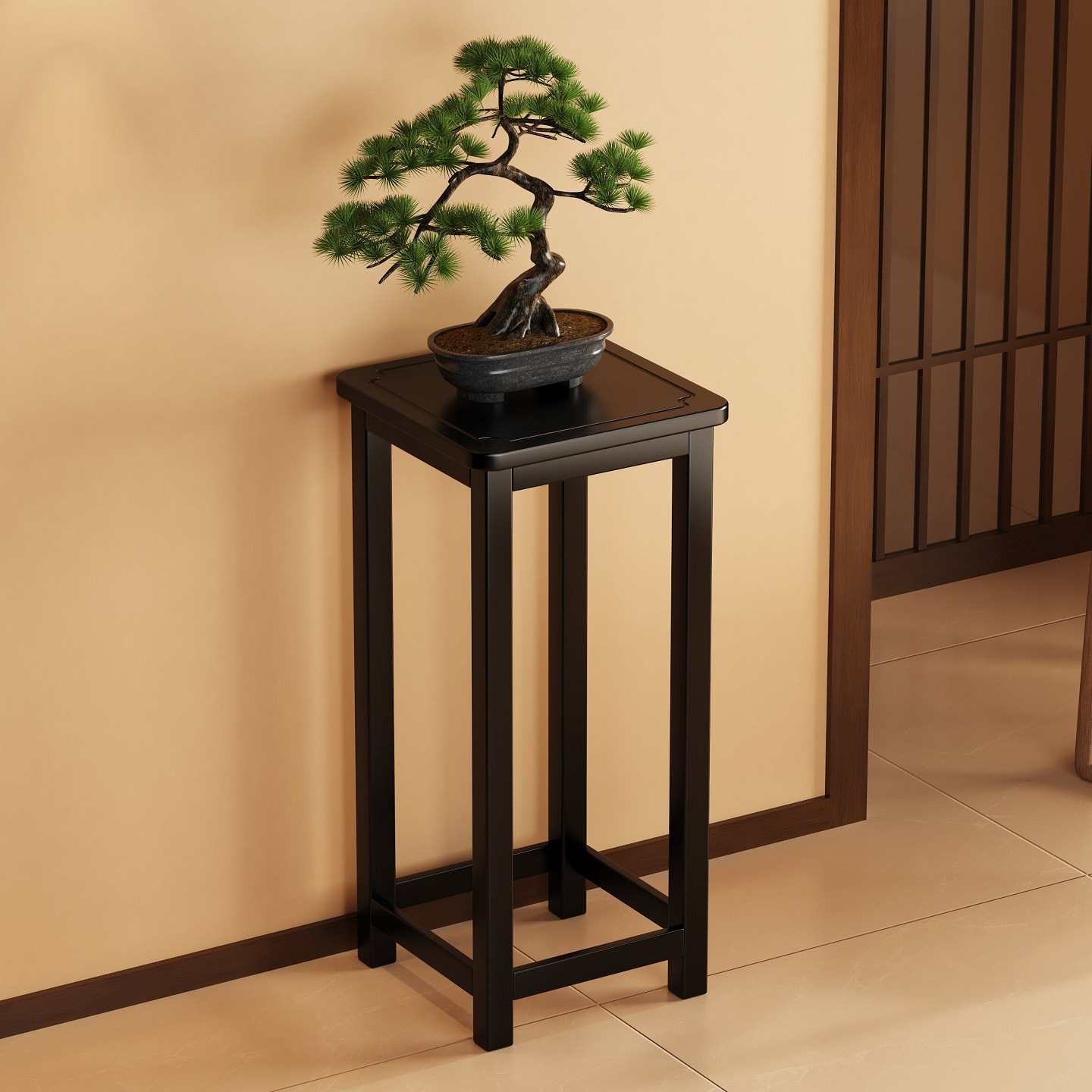 Giá để hoa kiểu Trung Quốc mới, vật trang trí trong nhà đặt sàn phòng khách, giá để hoa ban công, giá để chậu hoa nhiều tầng.