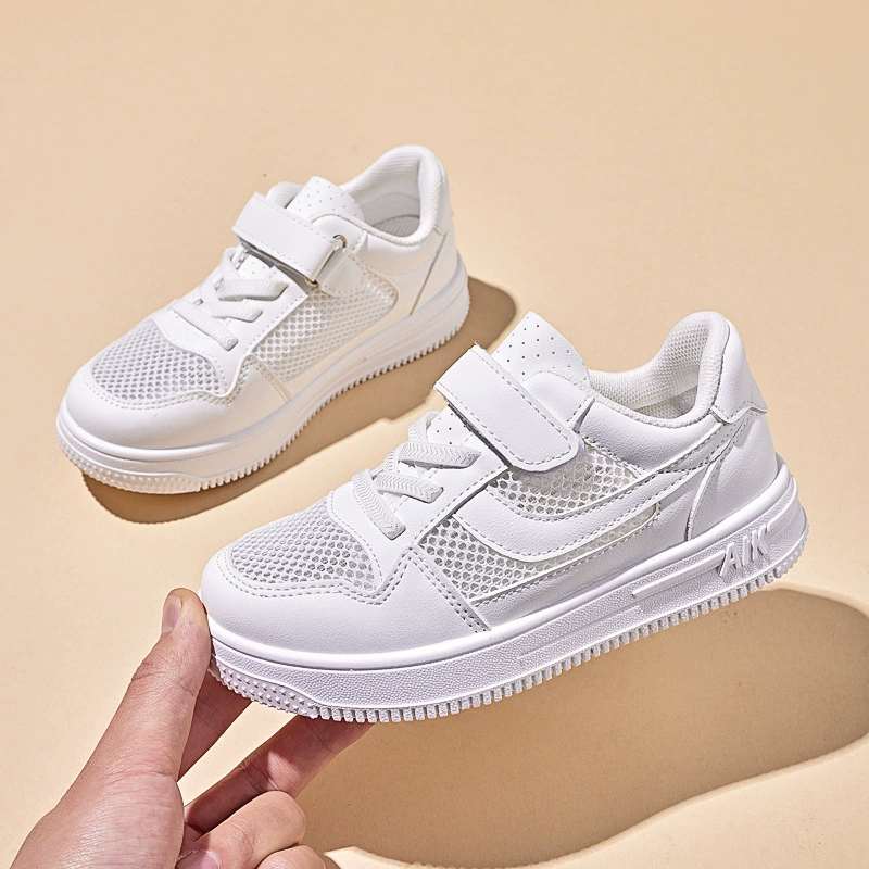 Белая детская доска обувь детский сад дышащая полая сетчатая обувь для мужчин и женщин