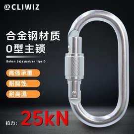 CLIWIZ 合金钢丝扣锁O型25kN攀岩主锁