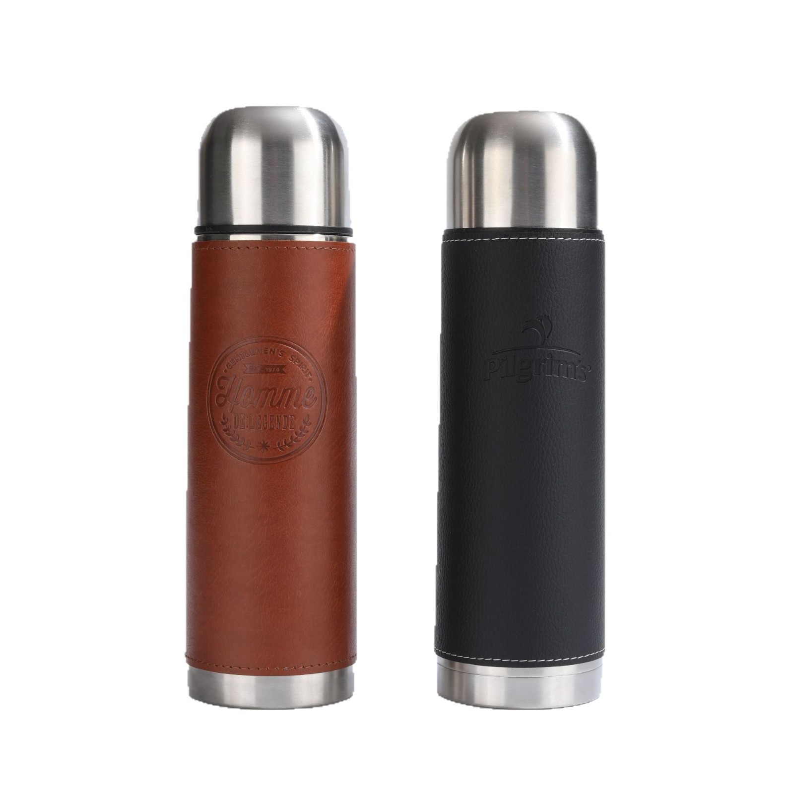 Taza de aislamiento de acero inoxidable de doble capa comercial de alta gama Amazon vacío transfronterizo taza de agua con taza de regalo de cuero