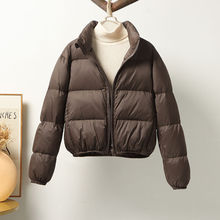 轻薄羽绒服女短款新款韩版白鸭绒立领宽松显瘦冬季面包服外套