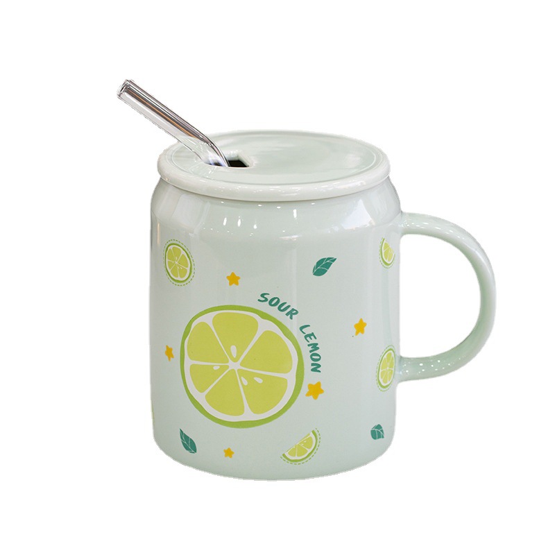 Creativo de paja taza cerámica fruta al por mayor ceremonia apertura regalo impresión publicidad logo agua