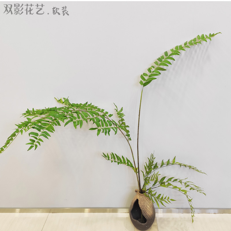 Artificial Guanyinlian Fern Single Fern Plastic Golden Monkey Fern Decorative Flowers Silk Flowers Large Fern Leaves