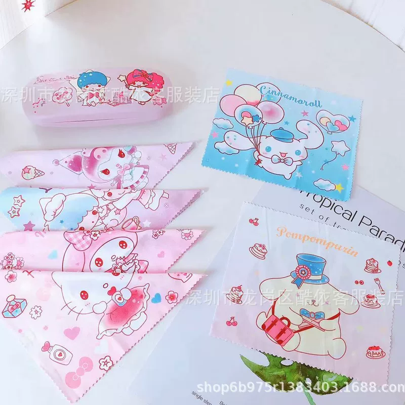 Cute Japanese cartoon glasses, mobile phone, screen