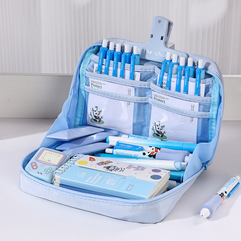 Kapibala bolsa de lápices de 12 capas de gran capacidad, resistente a la suciedad, bolsa de papelería de alto valor, bolsa de lápices, nicho, gigante, venta al por mayor