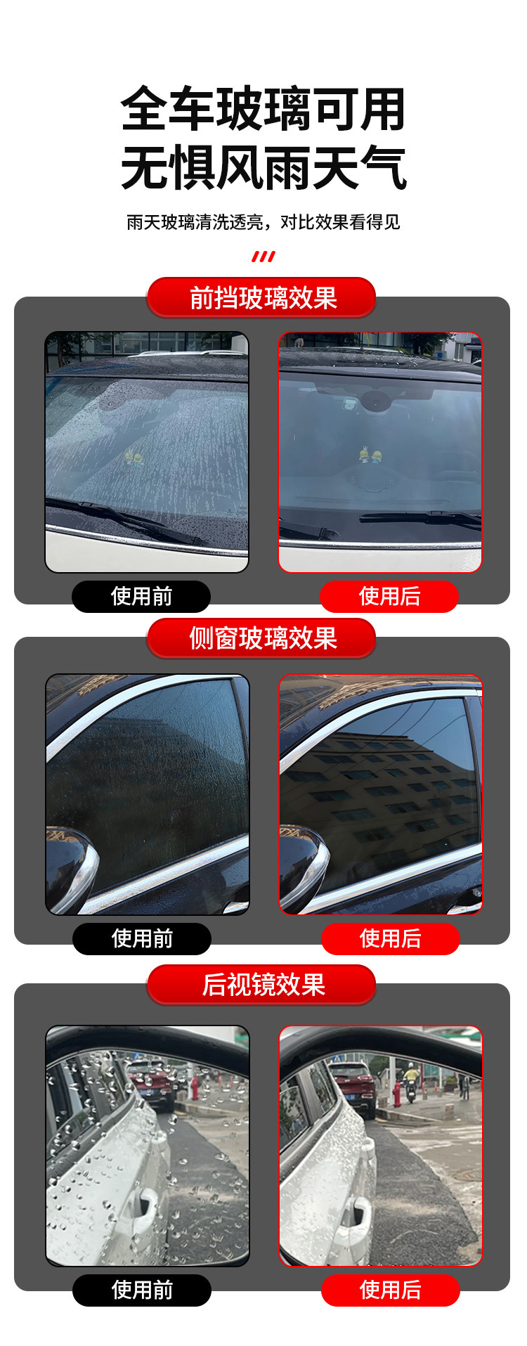 Car Glass Polishing Powder Upgraded with Cerium Oxide to Remove Oil Film, Coating, Water Stains, and Light Scratches, Polishing Liquid Cleaner