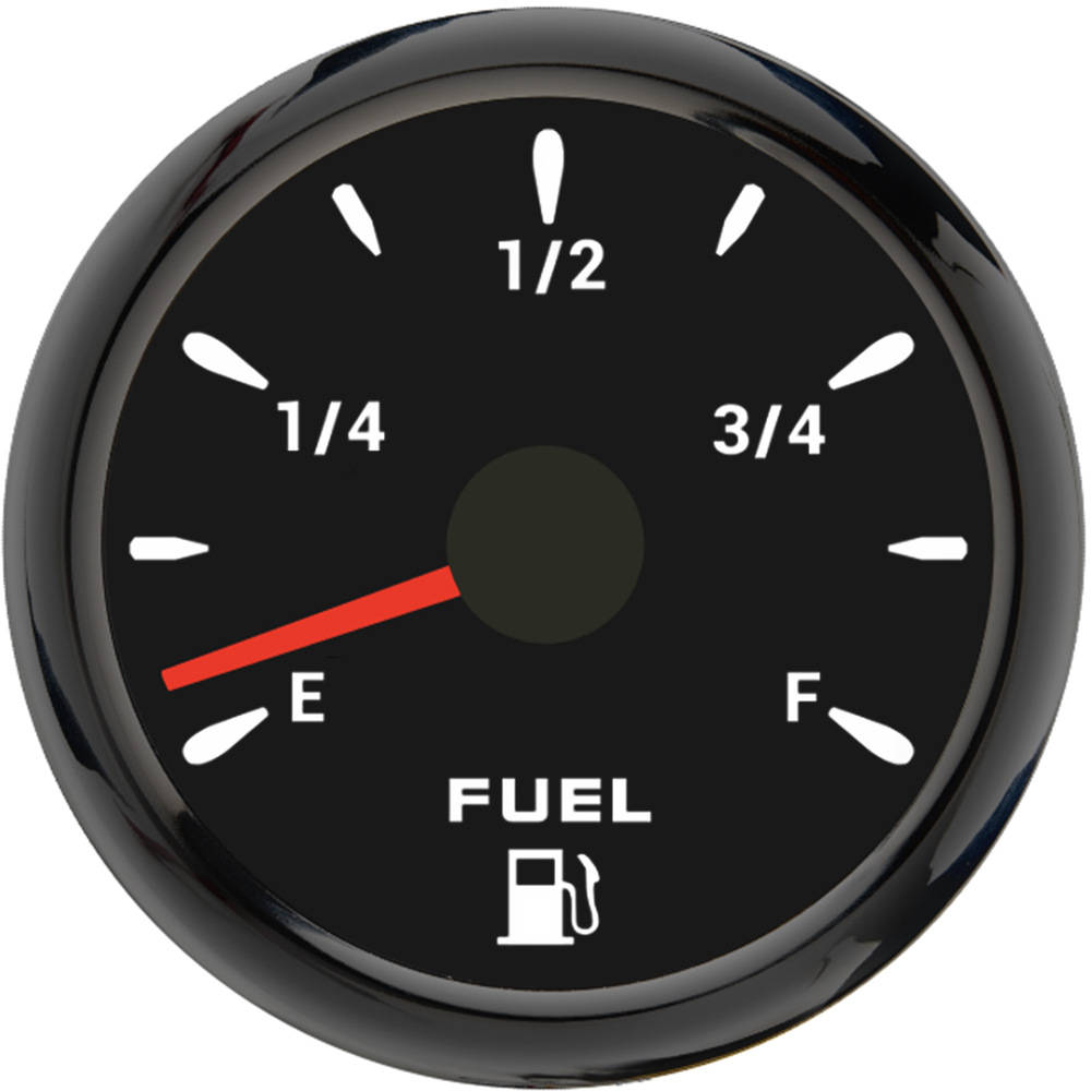 Qìchē 52mm Car Oil Meter 0-190ohm 240-33ohm 12V 24V Fuel Level Gauge (automobile instrument) - black-frame-black-background-0-190ohm