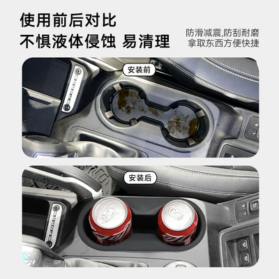Anti-slip mat Ford Bronco, Central Console Cup Holder