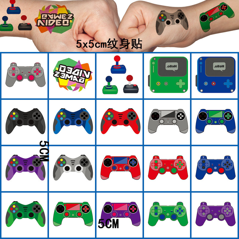 Cross-border Amazon Cartoon Game Machine Tattoo Sticker Water Transfer Sticker Children's Birthday Party Gifts Small Gifts