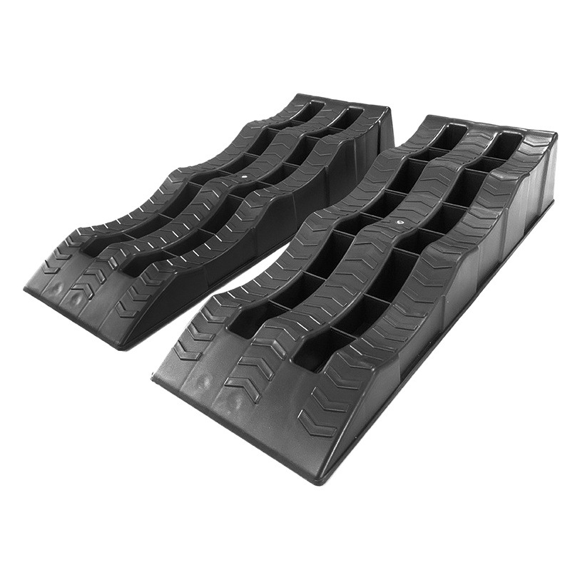 Stock envío gratuito de plástico coche RV de tres pasos Dispositivo de estacionamiento pendiente neumático pad paso pad