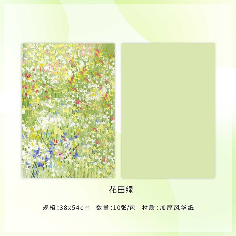 Papel de regalo floral impermeable de estilo europeo para el Día del Maestro, impreso con un elegante diseño floral para empaquetado de ramos de regalo en floristerías.