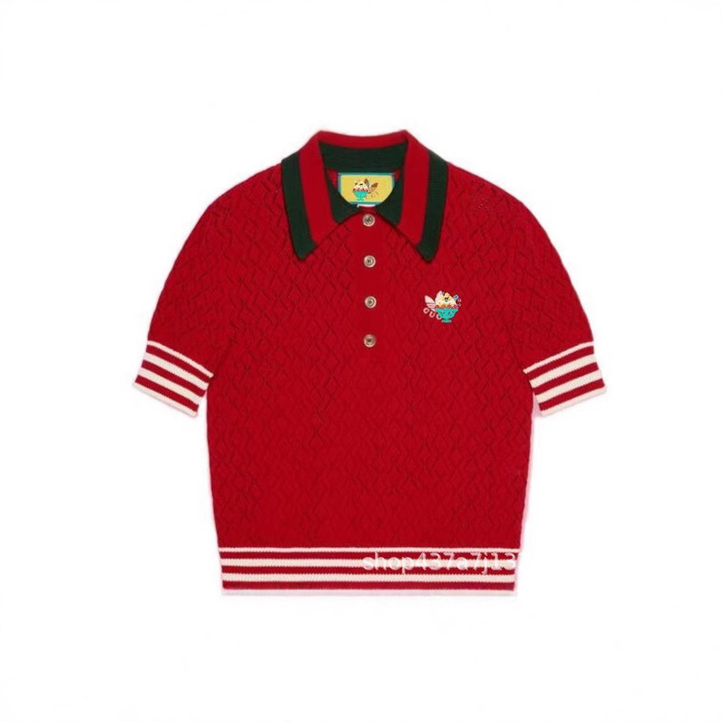 Correct Version of g Brand Collaboration Adidas Short-Sleeve Polo Shirt, Slim-Fit Inner Knit Sweater with a Turn-Down Collar, Short-Sleeve College Style