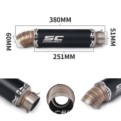 fiber tail exhaust SC: Motorcycle exhaust pipe
