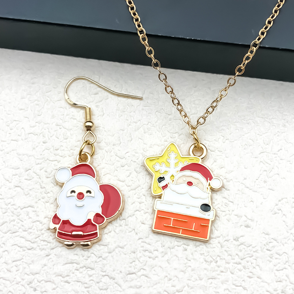 1 Piece 20 PCS/Package 16x23mm 17x22mm Alloy Christmas Tree Santa Claus Gingerbread Pendant display picture 6