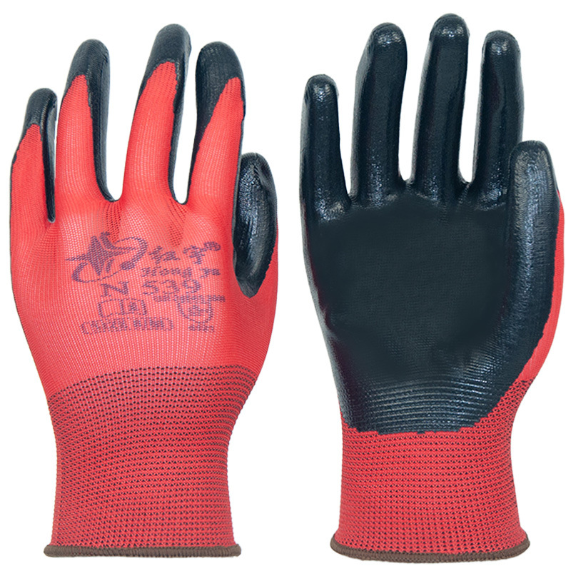 Xingyu Hongyu N529 Dingqing inmersión resistente al desgaste antideslizante resistente al aceite guantes de protección laboral duraderos