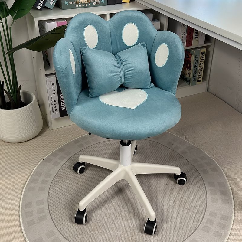 Dormitorio de estudiantes garra de gato silla de computadora silla de escritura de espacio pequeño silla de maquillaje confortante