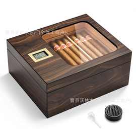 木制雪茄盒雪茄保湿盒雪茄存储盒透明石雪茄收纳盒木质雪茄盒