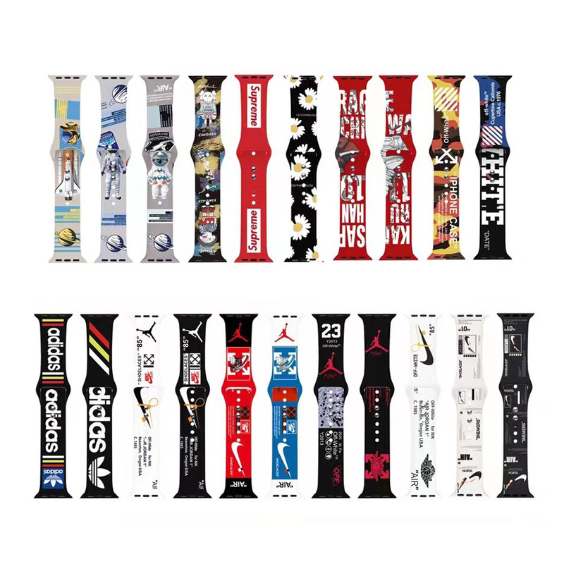 New apple watch apple watch Strap Printed Silicone Strap Pattern Printed Strap Spot