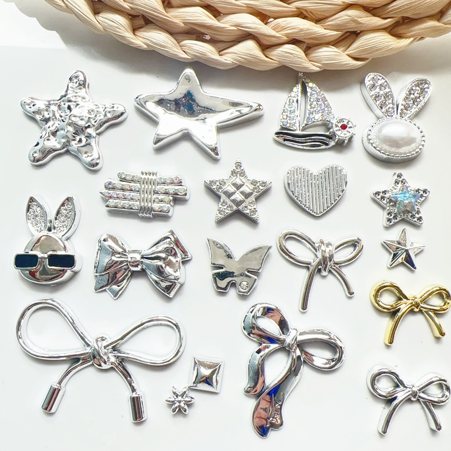 New silver series starfish bow sailing accessories mobile phone case hole shoes bag clothing accessories batch