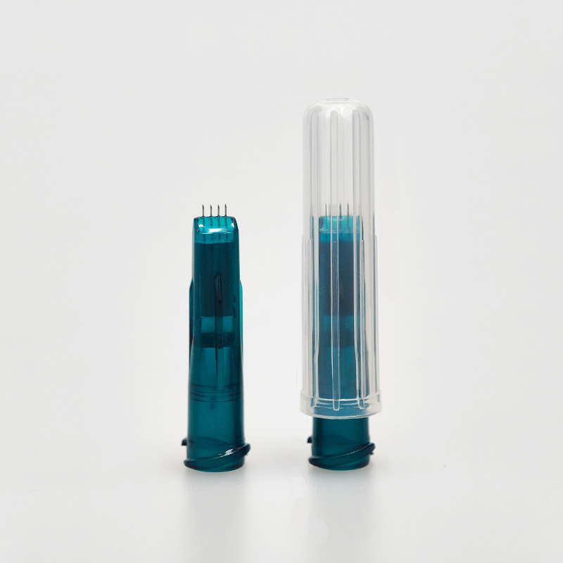 Especializado transfronterizo para la belleza, agujas pequeñas, tres agujas, cuatro agujas, adecuado para el rango alrededor de los ojos, 1.0mm, 1.2mm, aguja azul pequeña