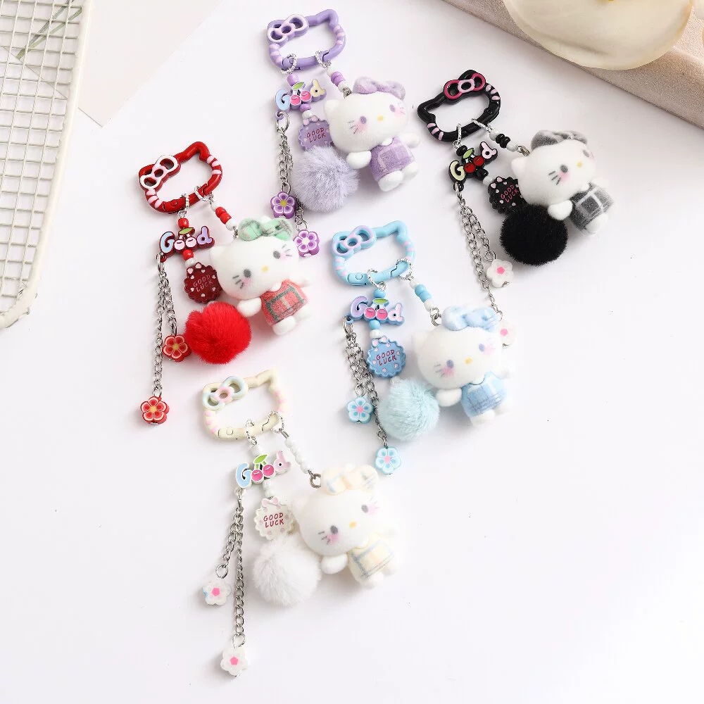 Кукла с бантом брелок украшение для сумки подвеска кот DIY