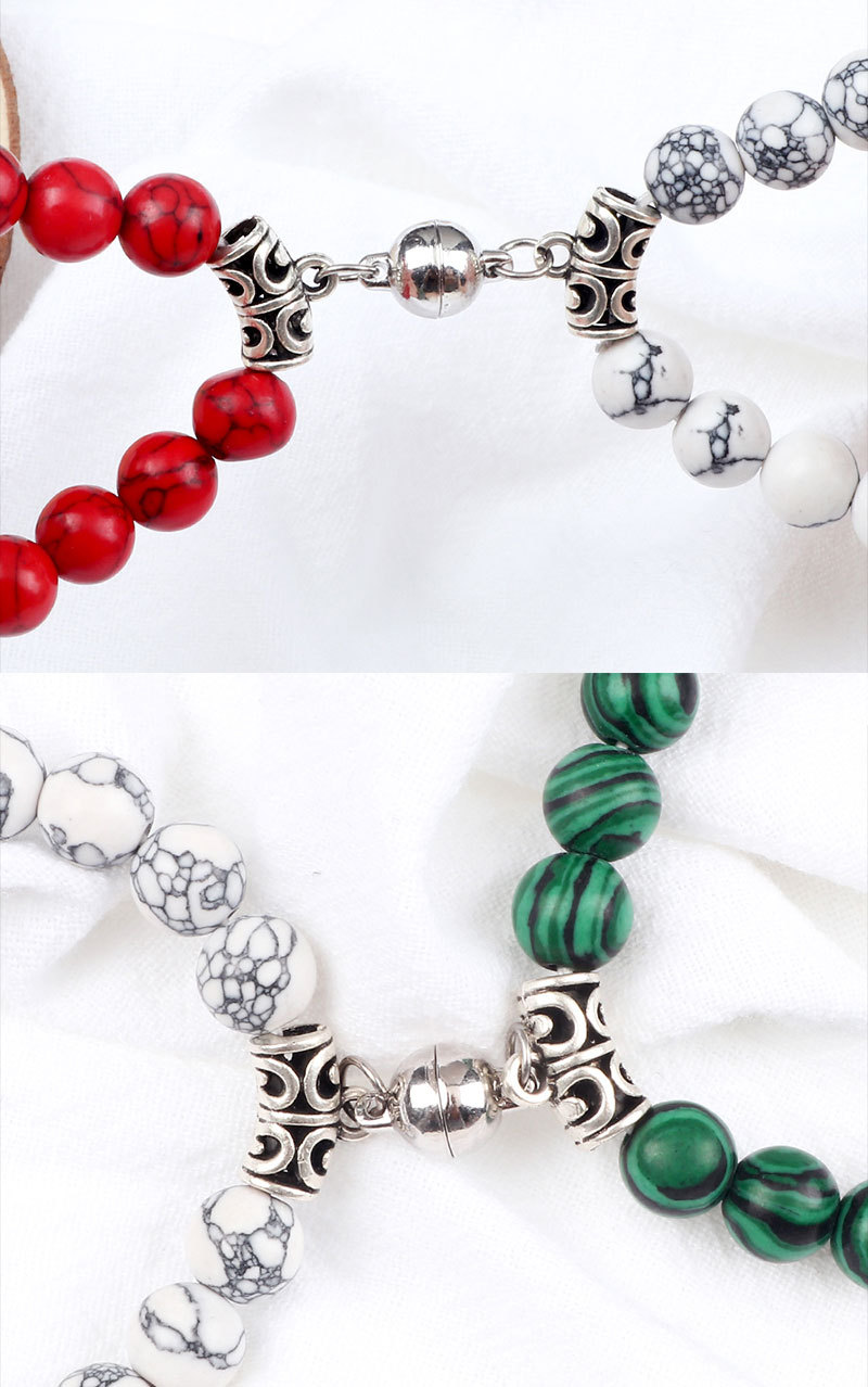 Couple Beaded Bracelets With Magnetic Attraction For Partners_voghion.com