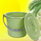 Portable Plastic Bucket Household Round Water Storage Bucket Thickened Tempered Bucket Car Washing Bucket Dormitory Student Bucket