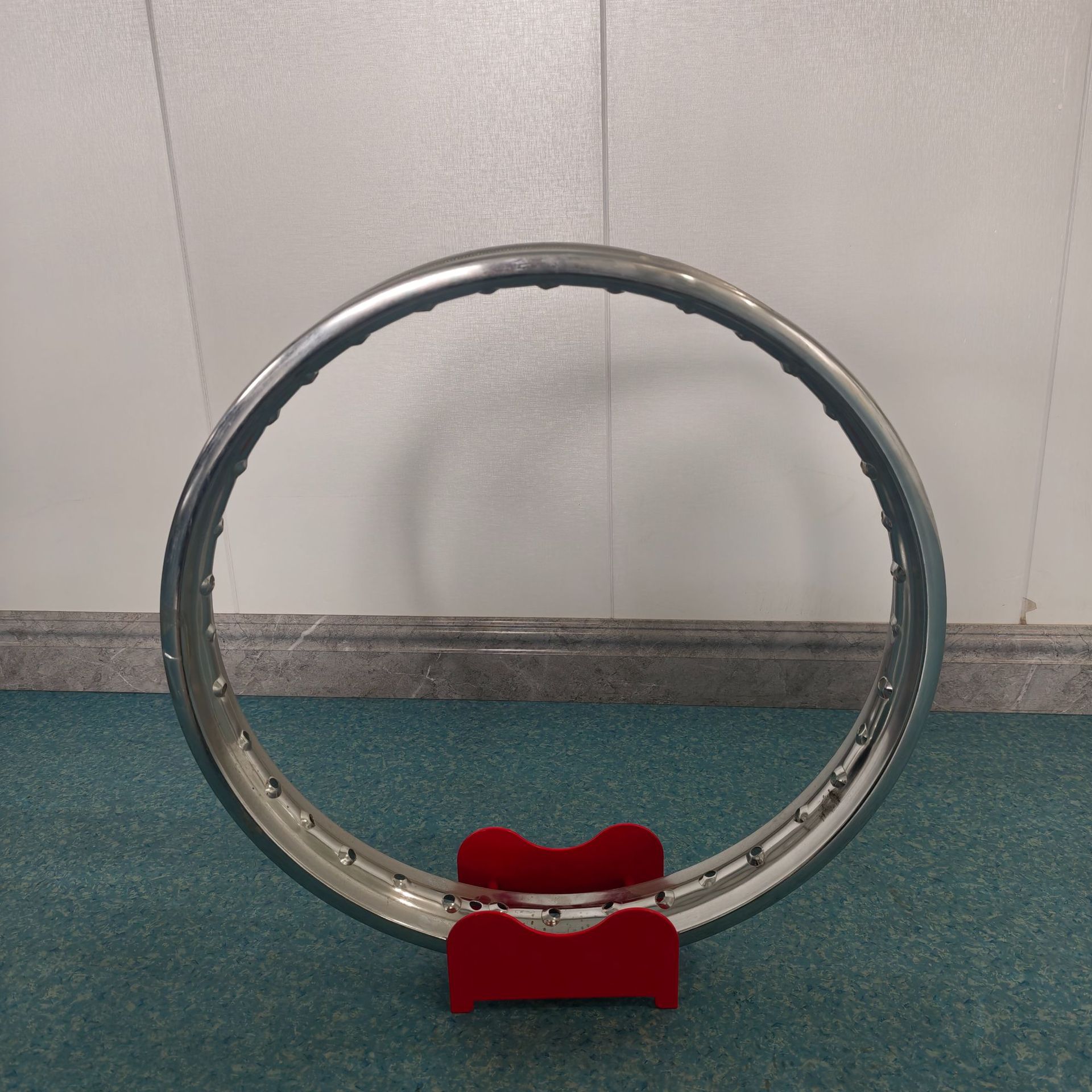 Motorcycle galvanized steel rims, polished spoke rims 17inch universal rims for after-sales repair and replacement parts