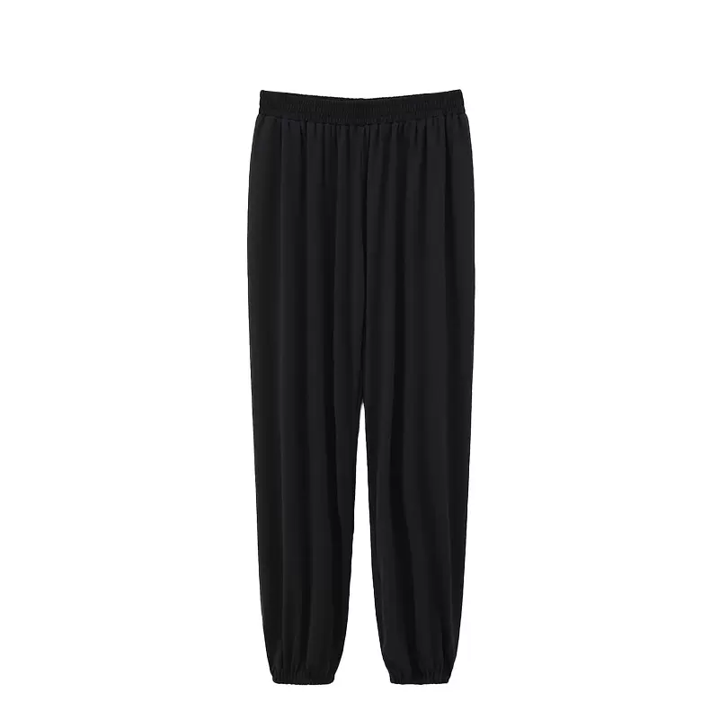 太极裤女男春夏季牛奶丝武术训练灯笼裤宽松太极拳练功裤太极服装