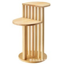 Mesa de sofá de madera maciza, estante de flores de piso de madera, estante de almacenamiento, sala de estar portátil, dormitorio, mesa redonda, mesa de café de madera