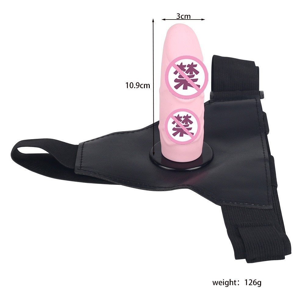 Wearable Silicone Strap-on Pants with Detachable Penis, Black Adult Harness — detail image 1