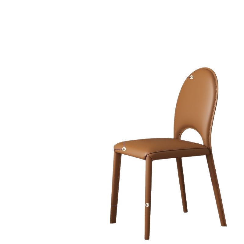 silla de comedor de estilo crema estilo minimalista mesa de comedor de hotel taburete de respaldo de diseño modelo silla de cuero de silla