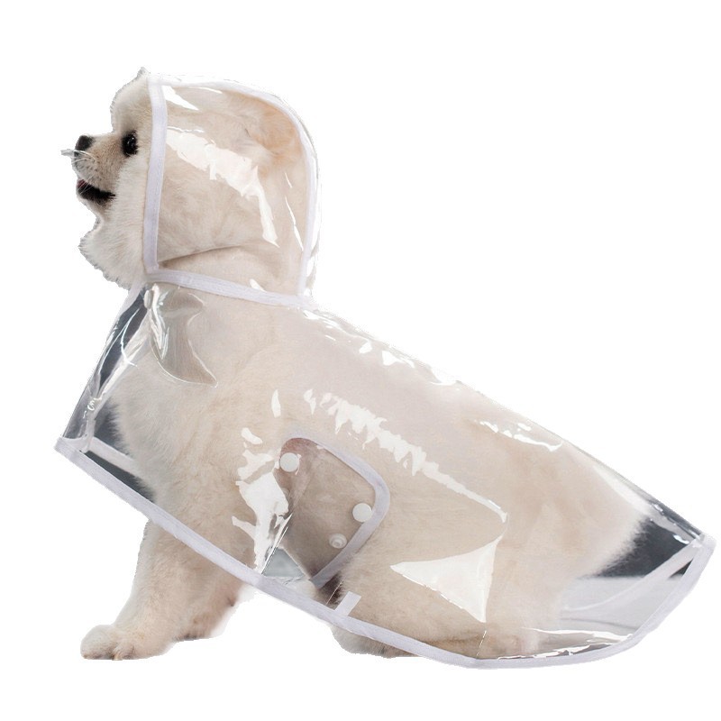 犬用レインコート、マント、お腹保護、テディ専用小型・中型犬ビションフリーゼ子犬透明ポンチョ防水ペット服|undefined