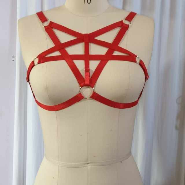 Estilo gótico elástico tendencia de cinco estrellas moda cadena de cintura joyería punk hip-hop moda cinturón corsé faja