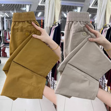 纯棉九分哈伦裤女2025夏季薄款高腰显瘦小脚休闲裤宽松百搭运动裤