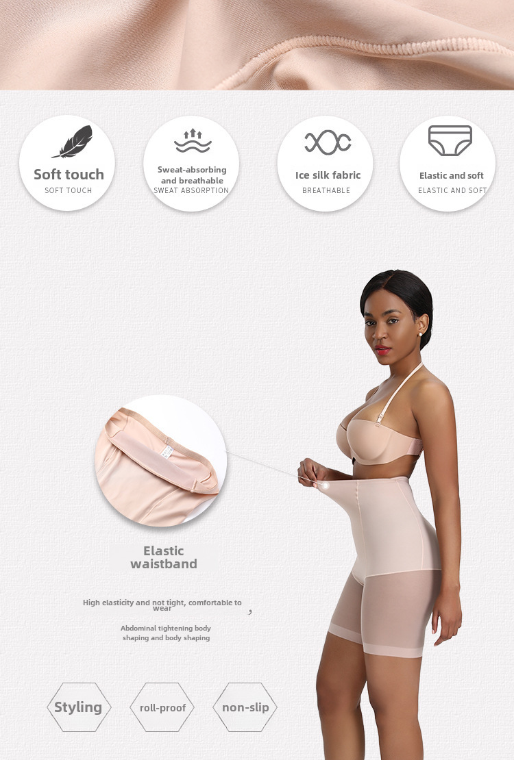 Spring and Summer Thin European and American Large Size High Waist Tinker Hip Pants Body Shaping Clothing Waist Tinker Pants Sexy Body Shaping Pants_voghion.com
