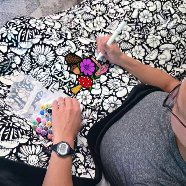 新款跨境Coloring Blanket DIY手工彩色创意涤纶毛毯原版工厂直销