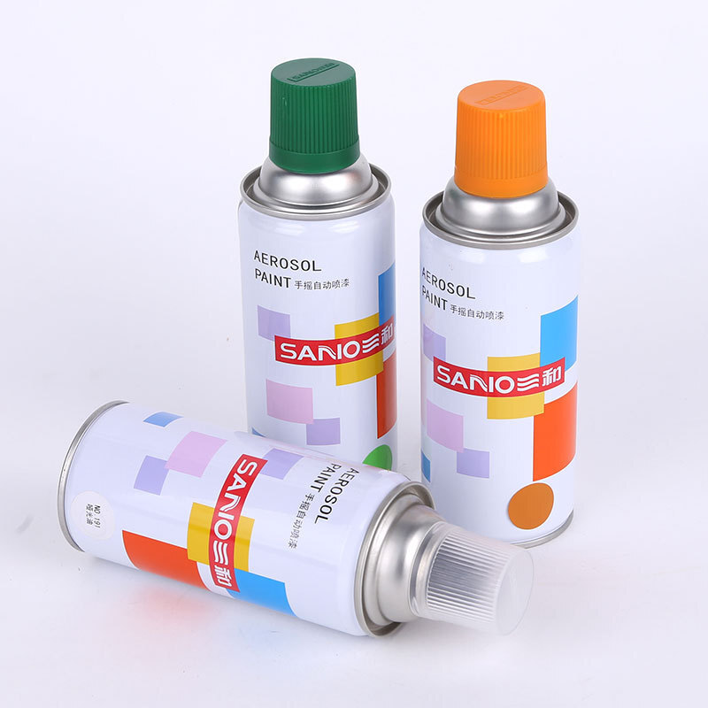 三和自喷漆红黄蓝绿黑镀金修补手喷漆350ML不锈钢色手摇喷漆