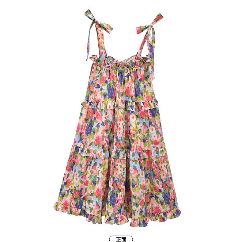 Nueva falda grande para niñas, vestido de flores, falda de tirantes para niñas de verano, 2025, nueva falda de playa para niños de verano