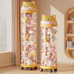 娃娃收纳桶高颜值大容量家用毛绒玩具收纳神器玩偶公仔防尘透明筒