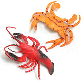 仿真PVC海洋动物模型海洋馆水族龙虾螃蟹摆件儿童益智早教模型