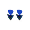 Silver needle, square triangle, advanced earrings, silver 925 sample, high-quality style, wholesale