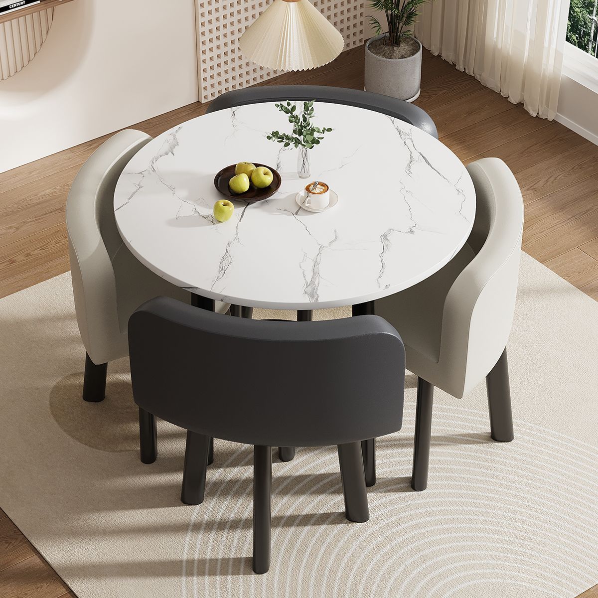 Mesa y silla de negociación simple mesa redonda de recepción de negociación casual mesa de recepción mesa comercial de té de leche y postres mesa y silla image 14