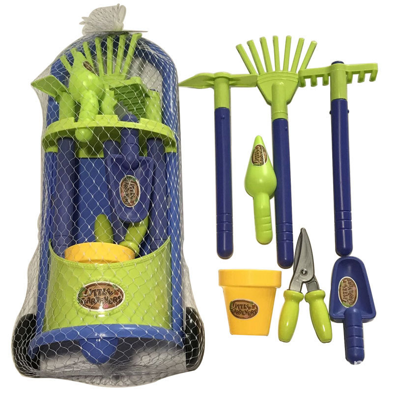 Cross-border children's play gardener toy/simulation mini parent-child garden tool cart suit/beach toy Cross-border children's play gardener toy/simulation mini parent-child garden tool cart suit/beach toy