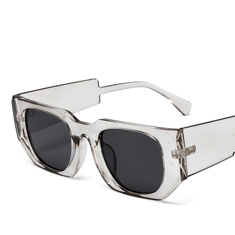 新款複古方框太陽鏡網紅同款寬腿嘻哈墨鏡時尚簡約小框遮陽眼鏡潮