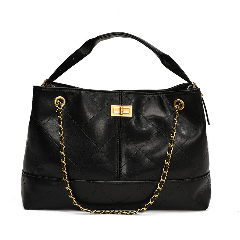 Bolso de textura transfronteriza 2025 nuevo bolso de cadena bolso de hombro con bordado de rombo bolso de mensajero de gran capacidad mujer