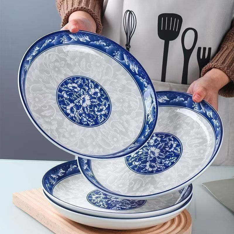 New 8inch Round Plate Ceramic Vintage Creative Simple Household Dish Home Tableware New 8inch Round Plate Ceramic Vintage Creative Simple Household Dish Home Tableware