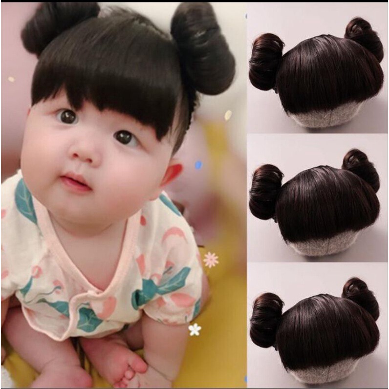 Wig Meatball Hair Accessories Hair Band Bangs Small Pull-up Baby Baby Hair Meatball Head Wig