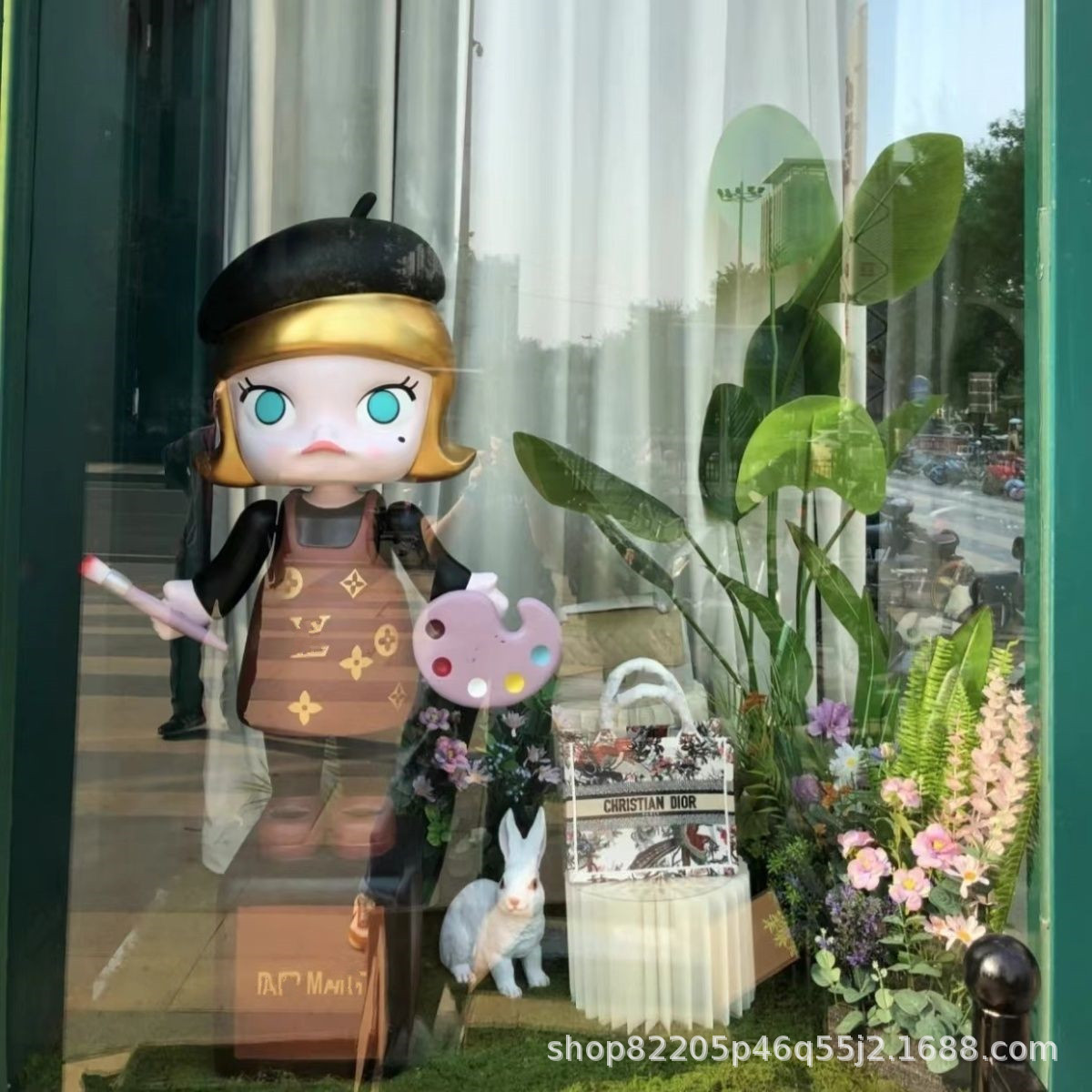 Bubble Molly pintor princesa de alto valor muñeca de dibujos animados sala de estar gabinete de televisión adornos de suelo